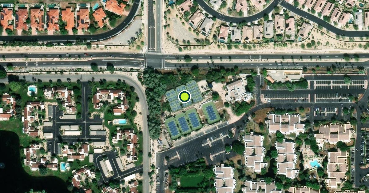 Satellite view of Rancho Mirage Pickleball Courts