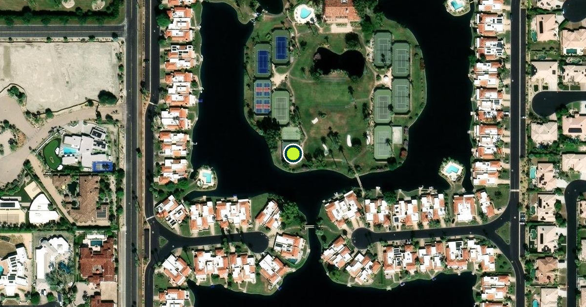 Satellite view of Rancho Mirage Pickleball Courts