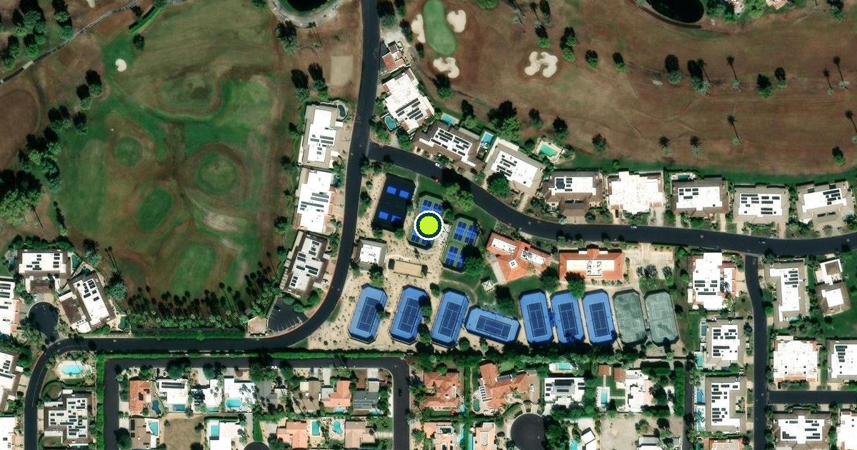 Satellite view of Rancho Mirage Pickleball Courts