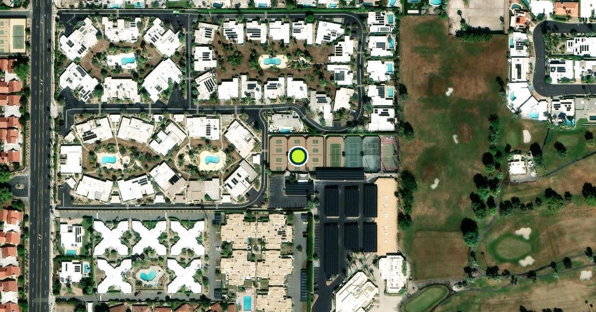 Satellite view of Rancho Mirage Pickleball Courts