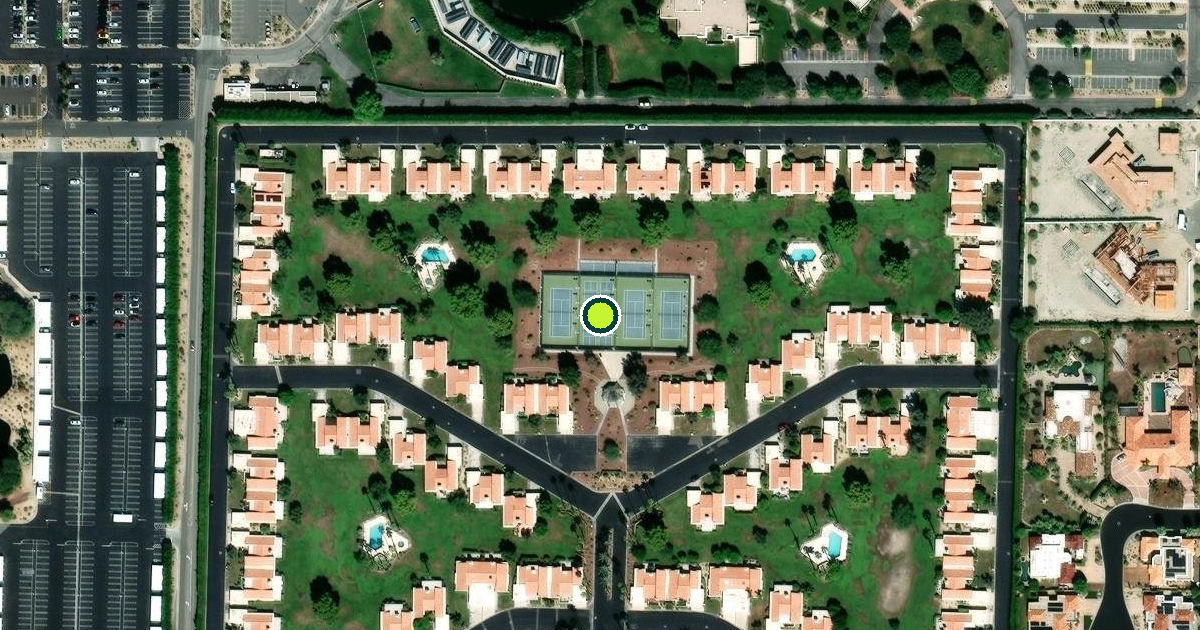 Satellite view of Rancho Mirage Pickleball Courts