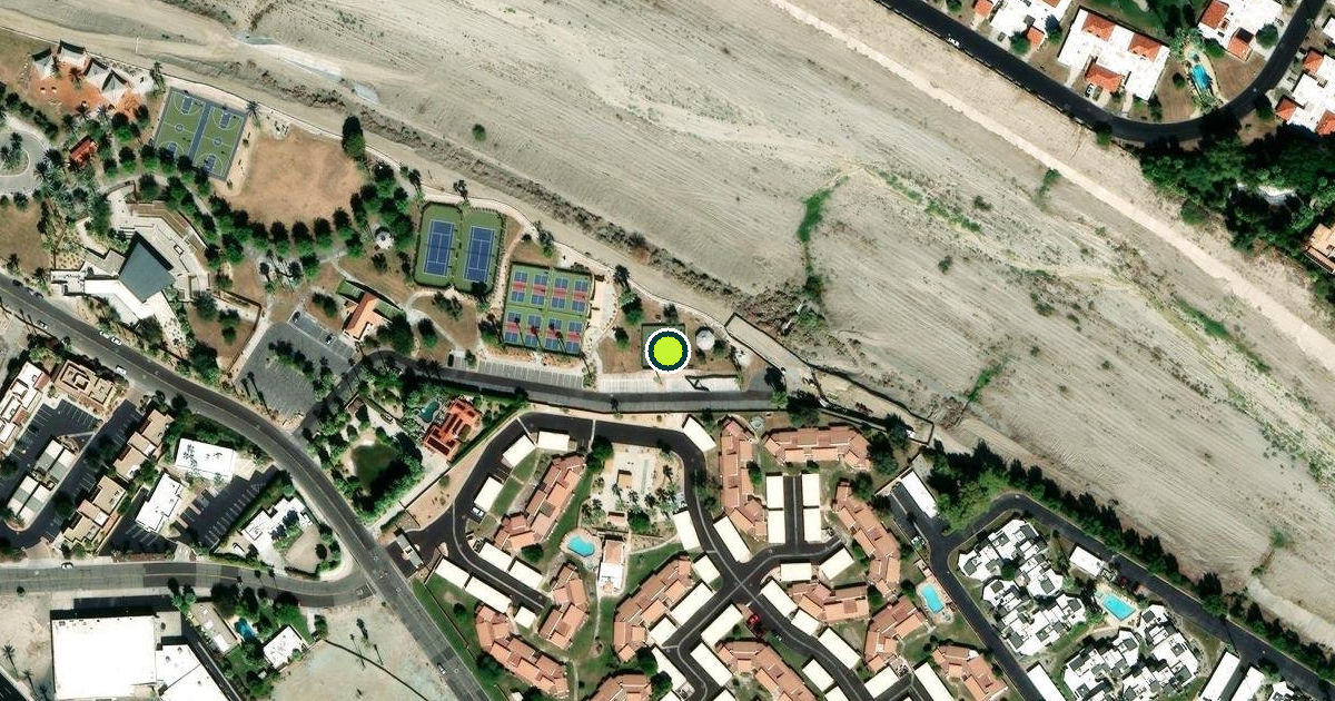 Satellite view of Rancho Mirage Pickleball Courts