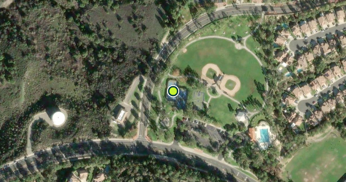 Satellite view of Rancho Santa Margarita Pickleball Courts
