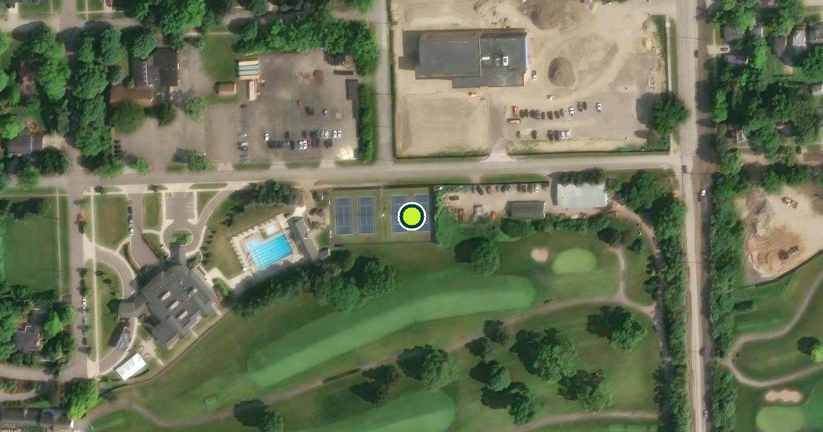 Satellite view of Redford Township Pickleball Courts