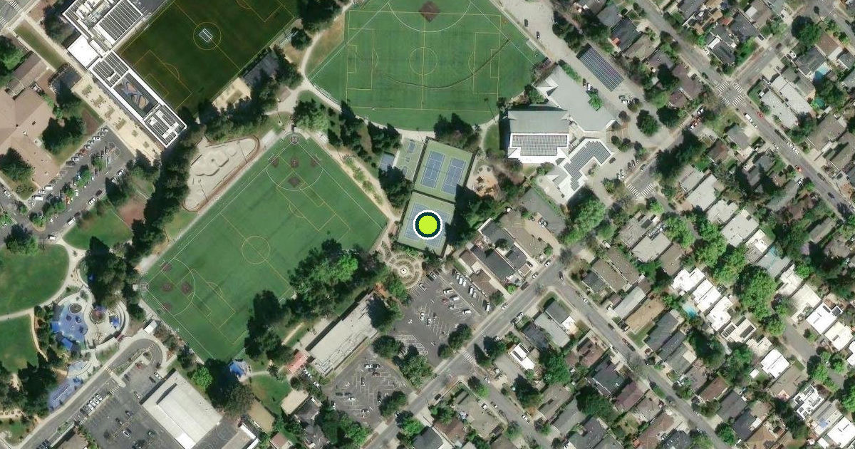 Satellite view of Redwood City Pickleball Courts