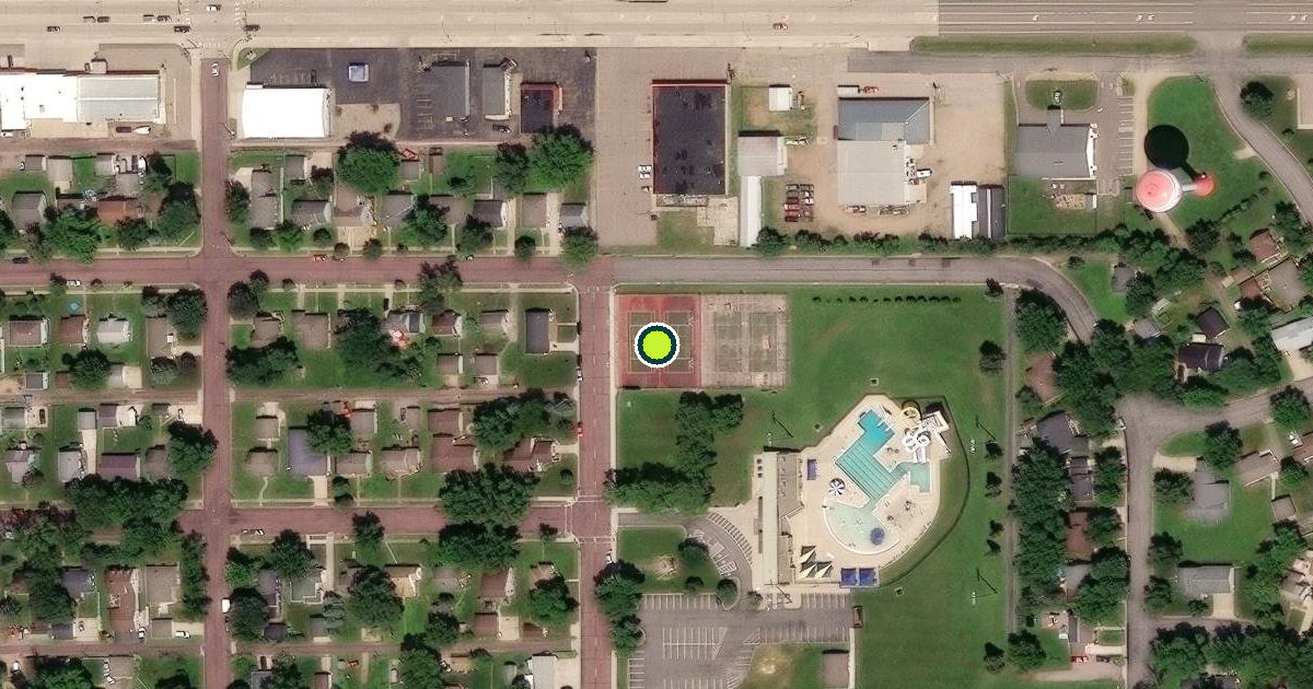 Satellite view of Redwood Falls Pickleball Courts