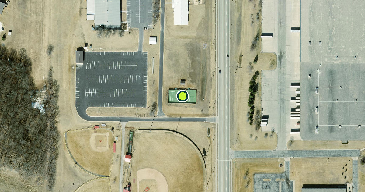 Satellite view of Reedsburg Pickleball Courts