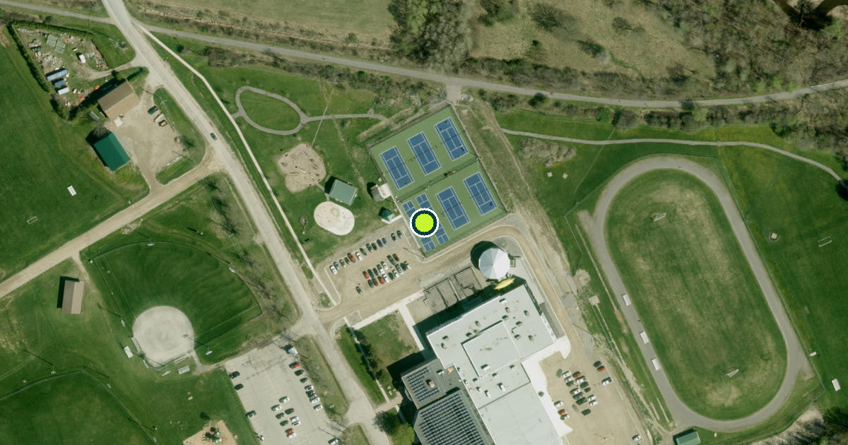 Satellite view of Renfrew Pickleball Courts