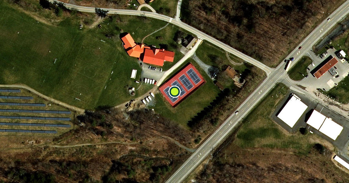 Satellite view of Rensselaer County Pickleball Courts