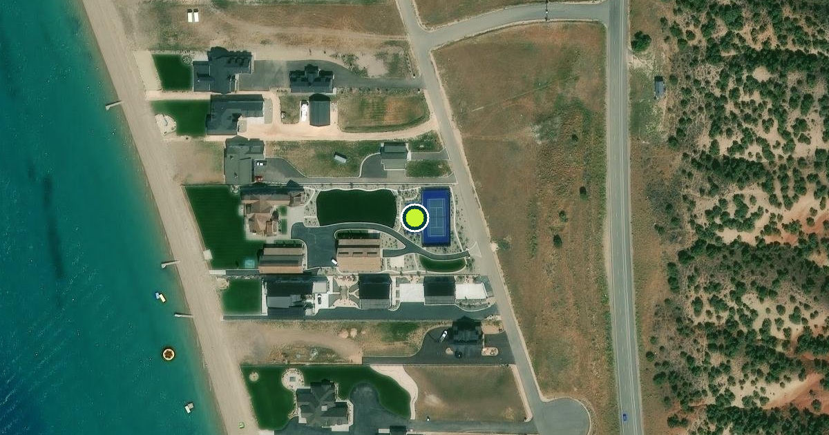 Satellite view of Rich County Pickleball Courts