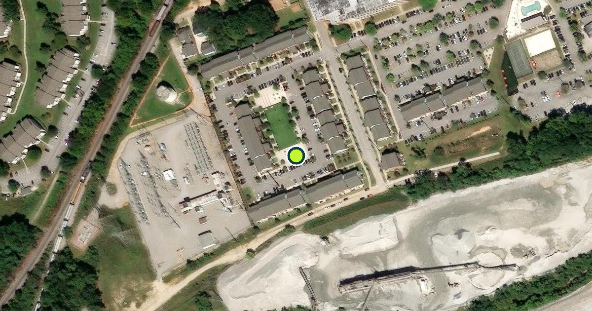 Satellite view of Richland County Pickleball Courts