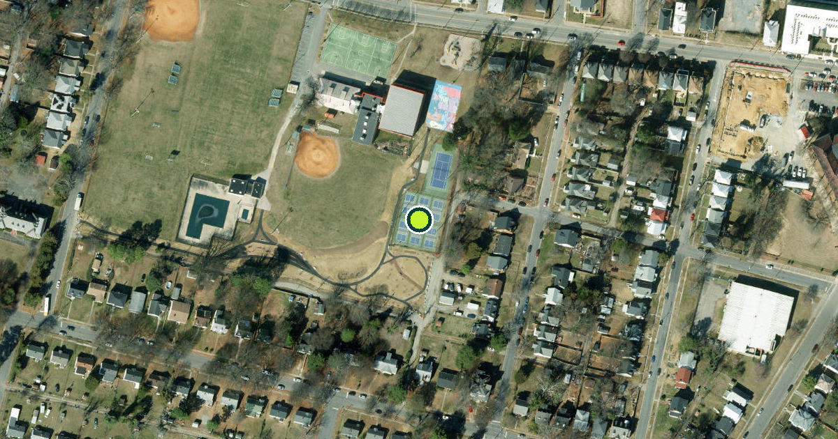 Satellite view of Richmond Pickleball Courts