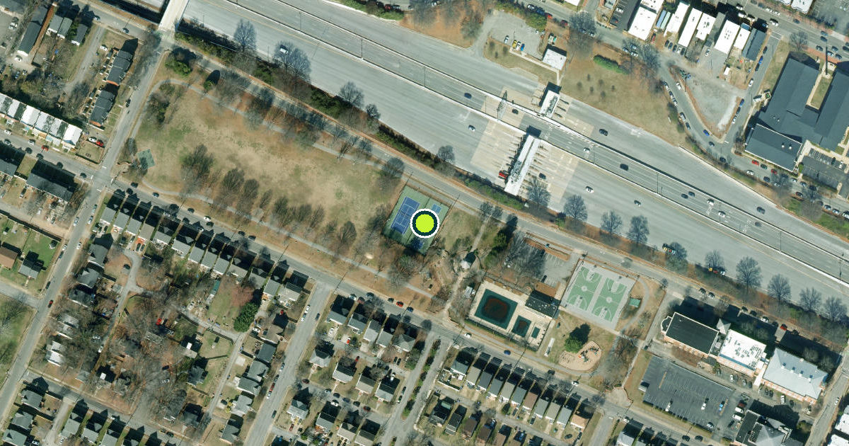 Satellite view of Richmond Pickleball Courts