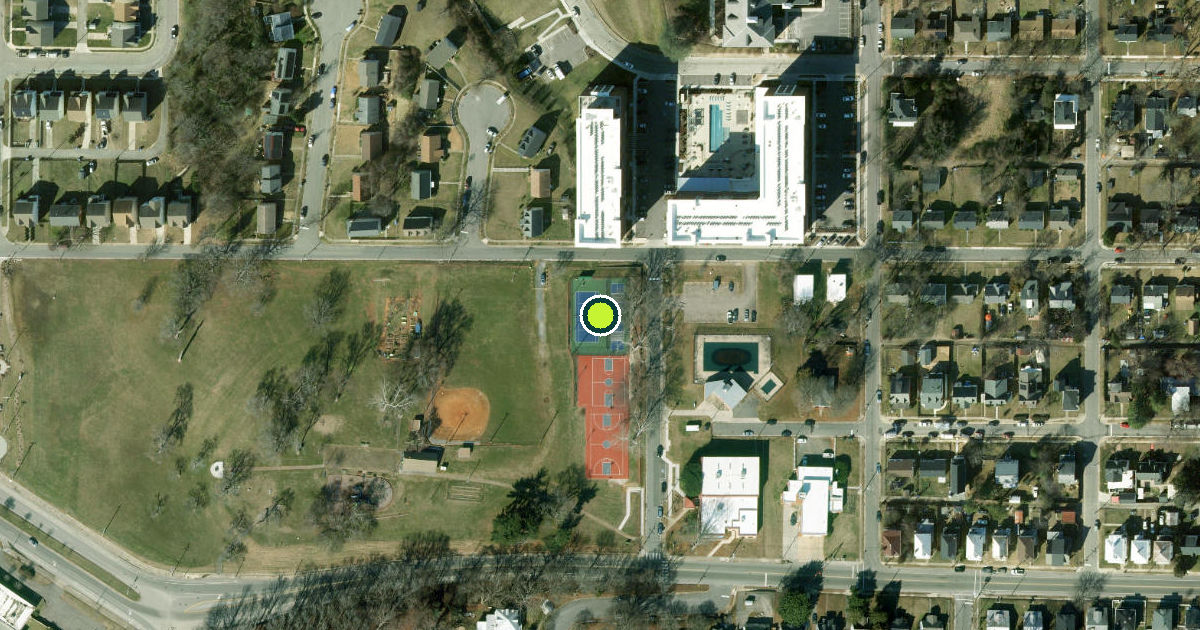 Satellite view of Richmond Pickleball Courts