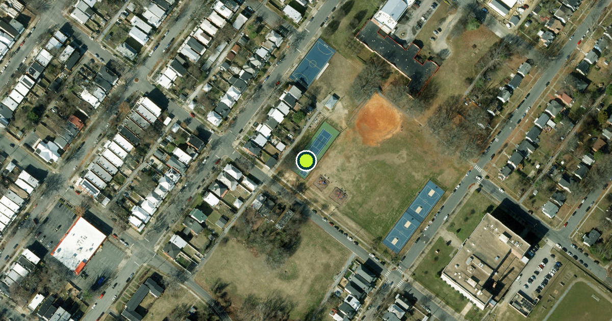 Satellite view of Richmond Pickleball Courts