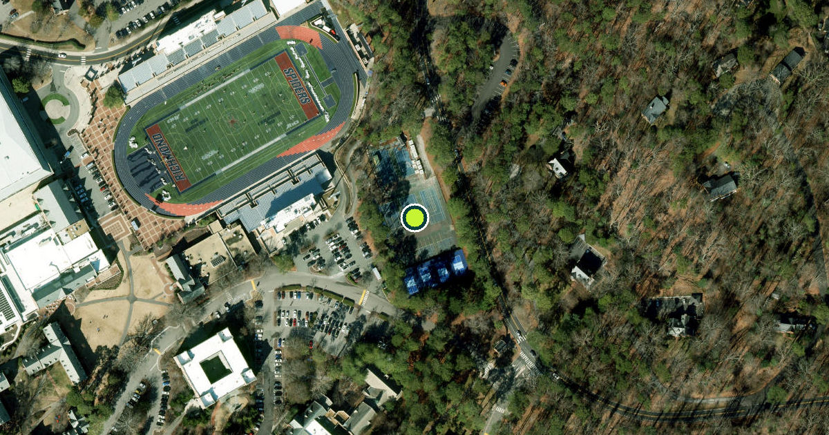 Satellite view of Richmond Pickleball Courts
