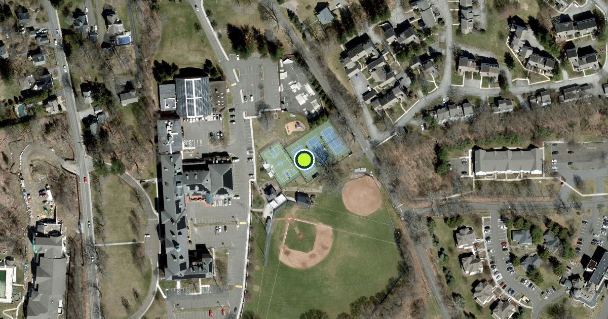 Satellite view of Ridgefield Pickleball Courts