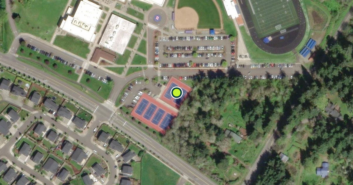 Satellite view of Ridgefield Pickleball Courts
