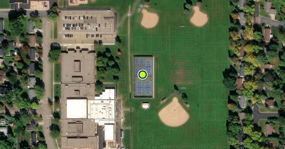 Satellite view of River Falls Pickleball Courts