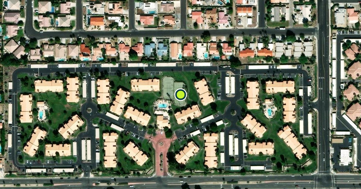 Satellite view of Riverside County Pickleball Courts
