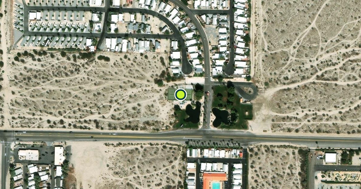 Satellite view of Riverside County Pickleball Courts