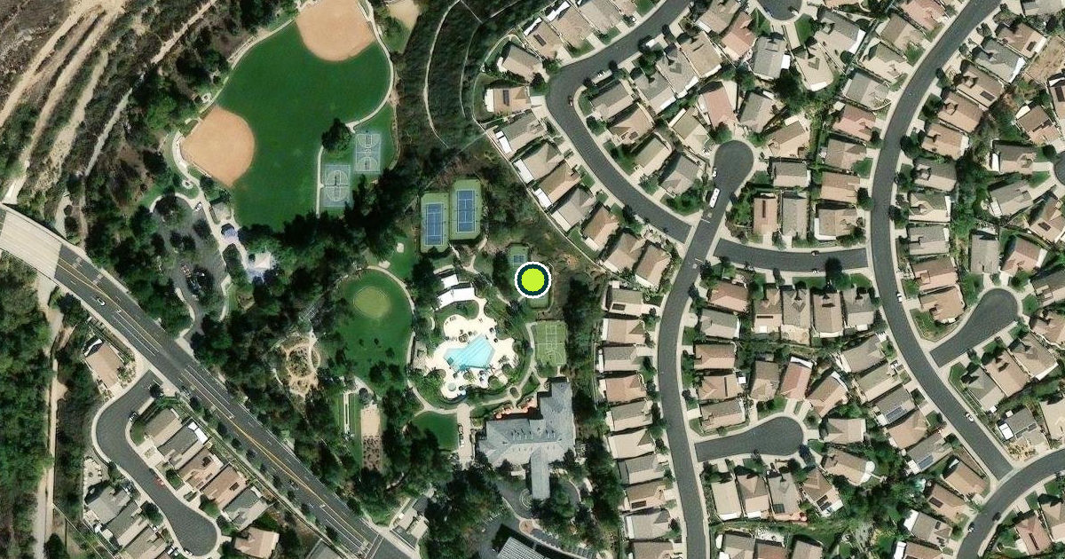 Satellite view of Riverside County Pickleball Courts