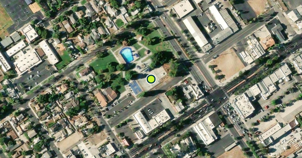 Satellite view of Riverside Pickleball Courts