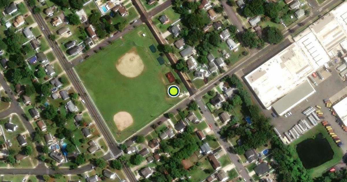 Satellite view of Riverside Township Pickleball Courts