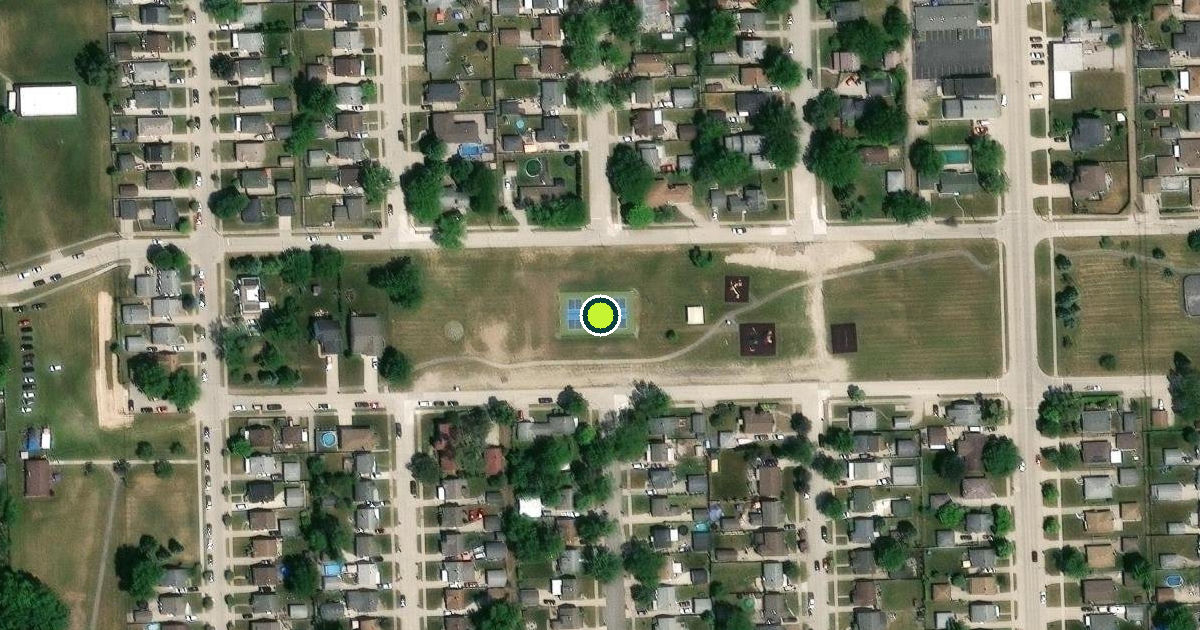 Satellite view of Riverview Pickleball Courts