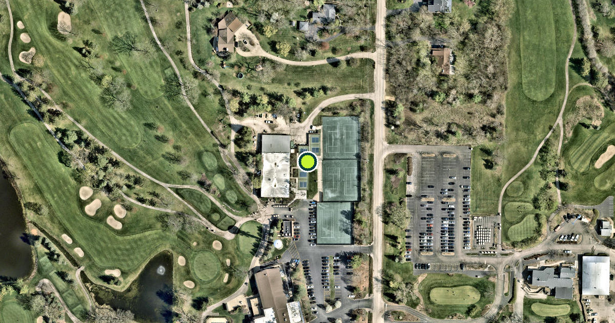 Satellite view of Riverwoods Pickleball Courts