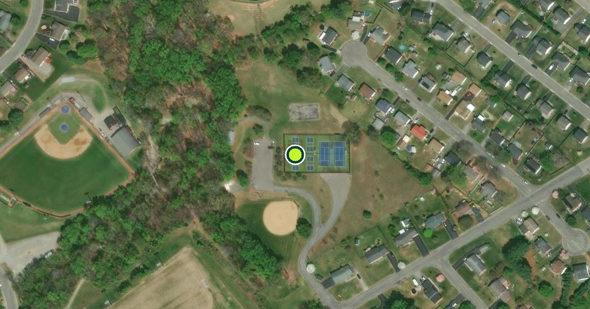 Satellite view of Roanoke County Pickleball Courts