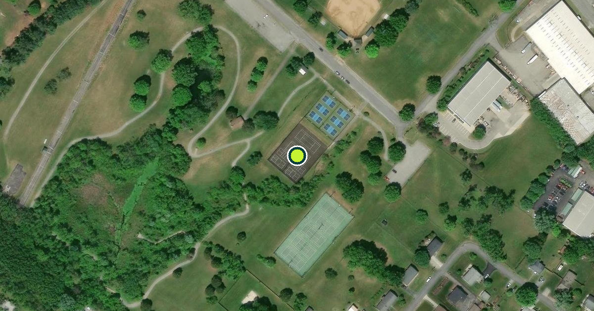 Satellite view of Roanoke County Pickleball Courts