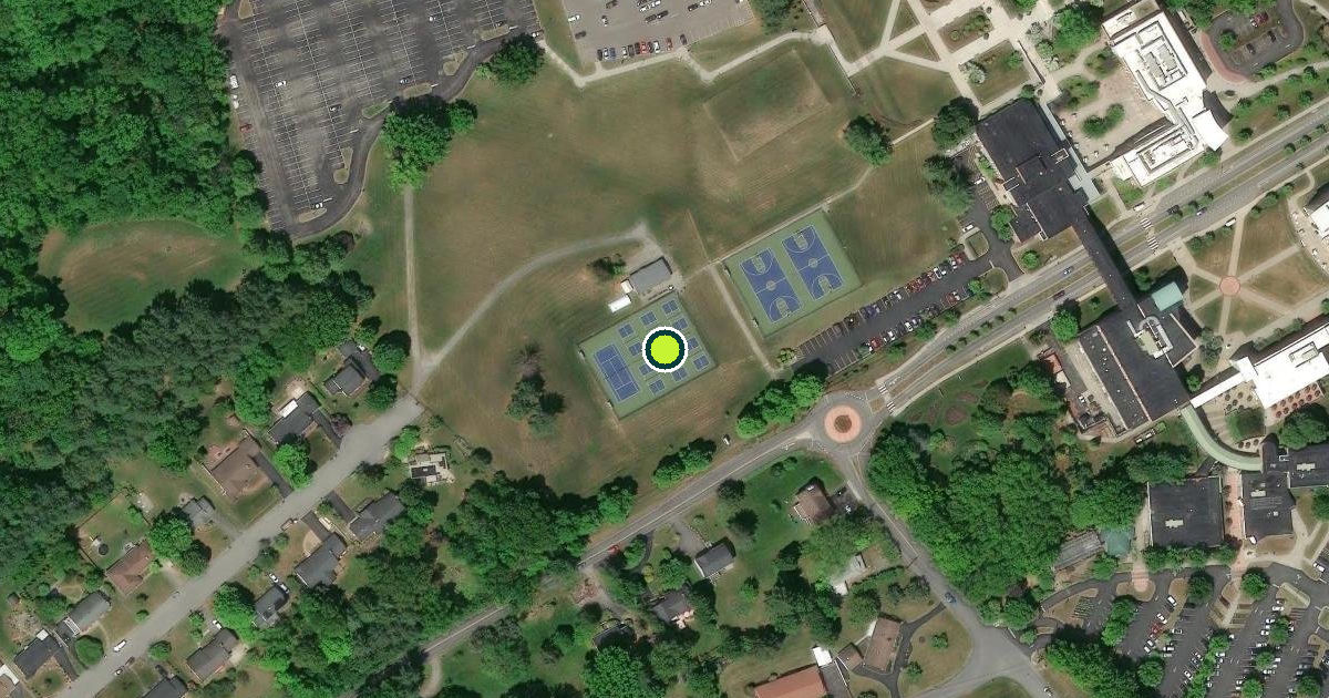Satellite view of Roanoke Pickleball Courts