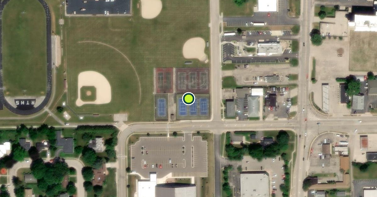 Satellite view of Rochelle Pickleball Courts