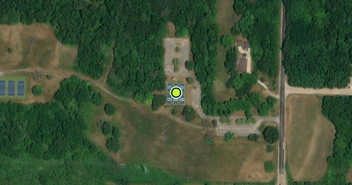 Satellite view of Rock Island Pickleball Courts