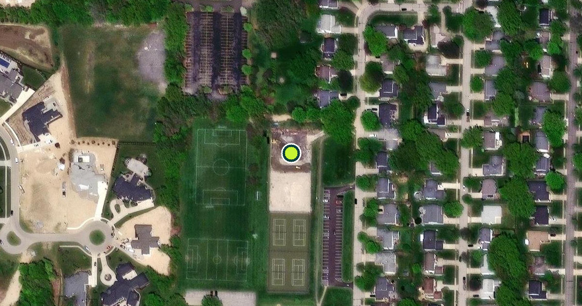 Satellite view of Rocky River Pickleball Courts