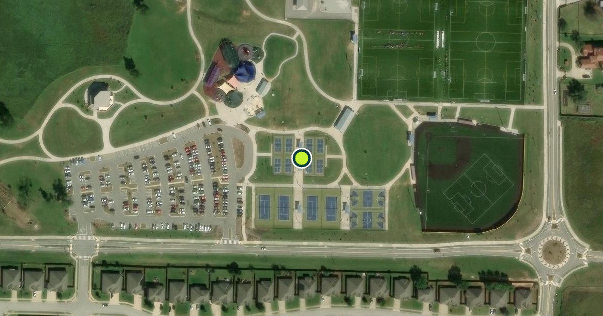Satellite view of Rogers Pickleball Courts