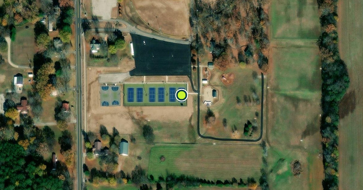 Satellite view of Rogersville Pickleball Courts