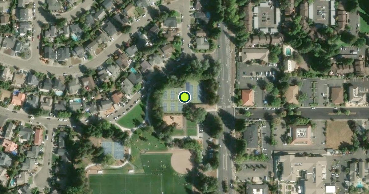 Satellite view of Rohnert Park Pickleball Courts
