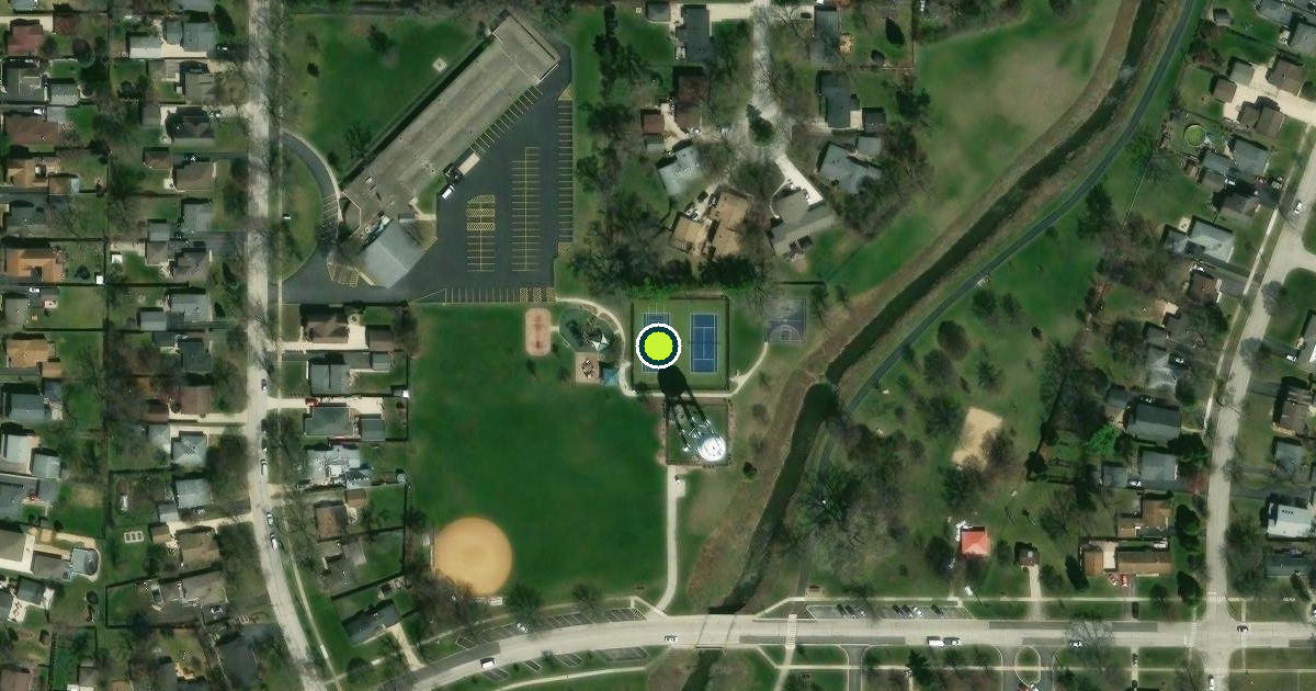 Satellite view of Rolling Meadows Pickleball Courts