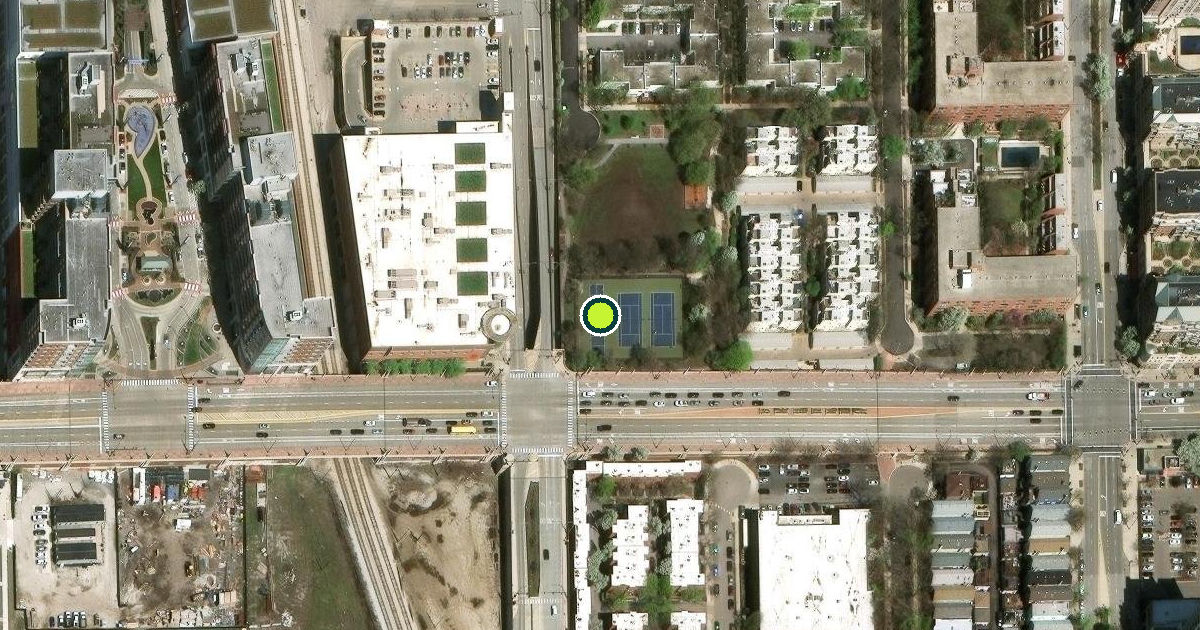 Satellite view of Roosevelt Park Pickleball Court