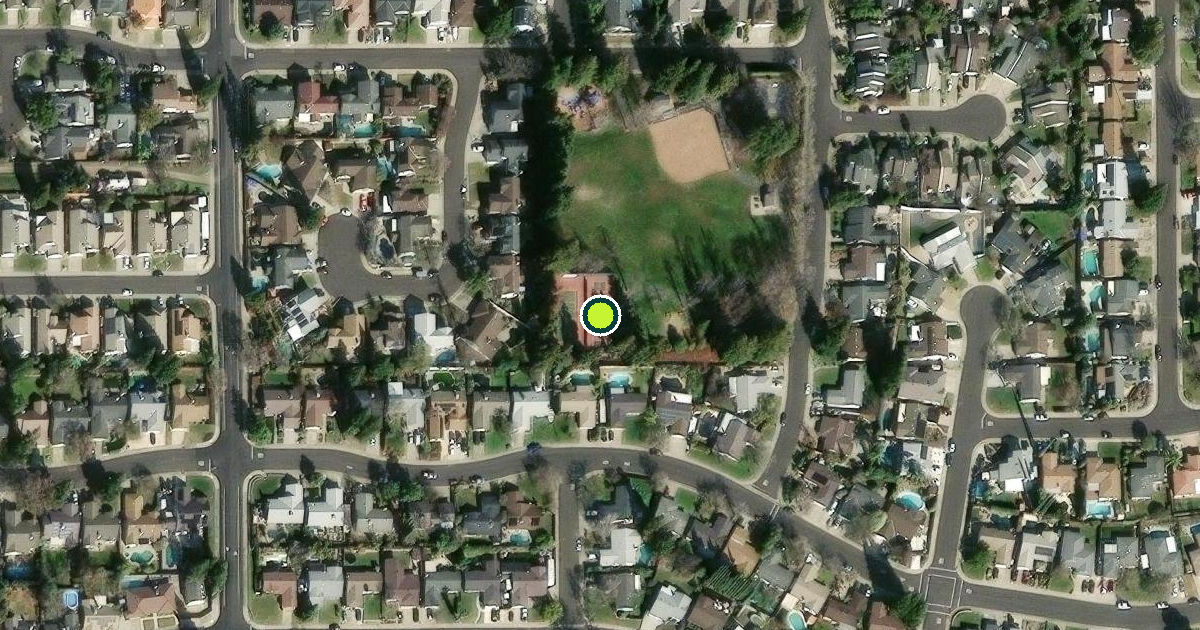 Satellite view of Roseville Pickleball Courts