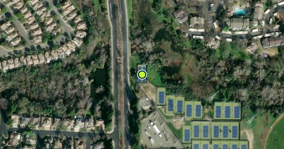 Satellite view of Roseville Pickleball Courts