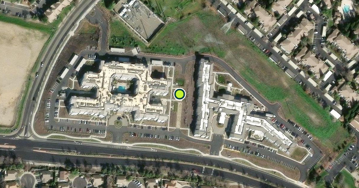 Satellite view of Roseville Pickleball Courts