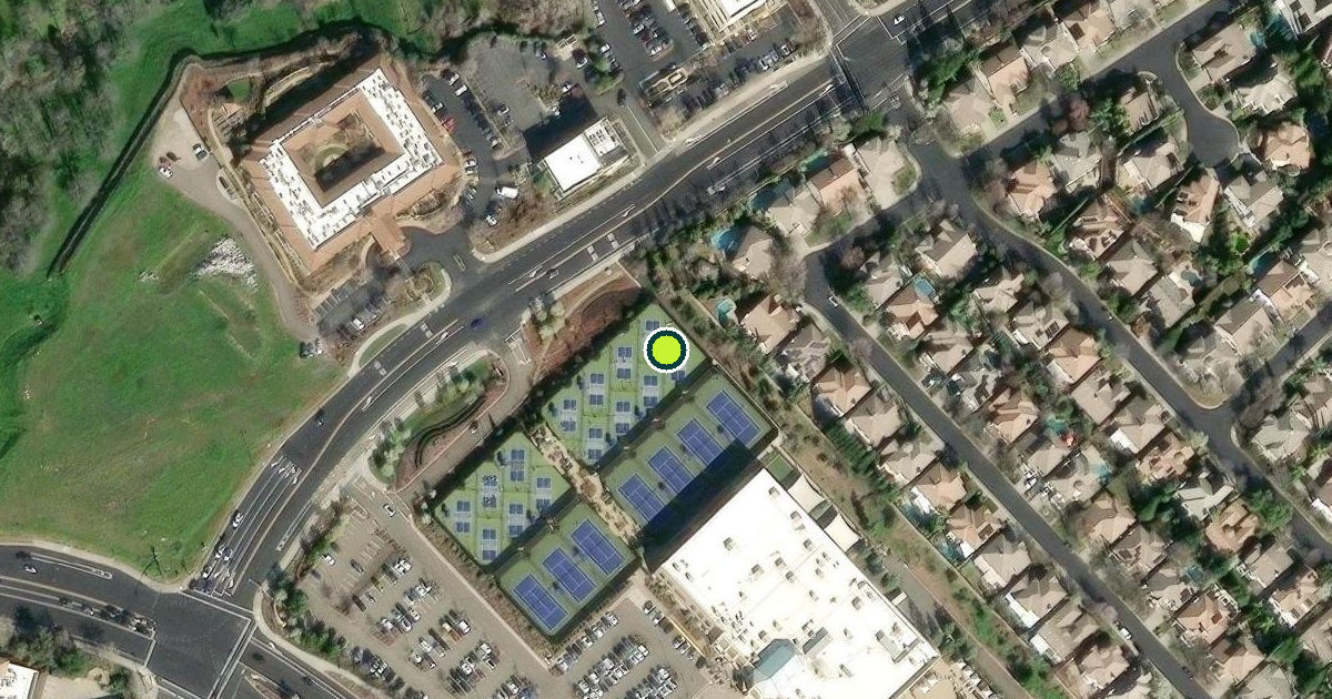 Satellite view of Roseville Pickleball Courts
