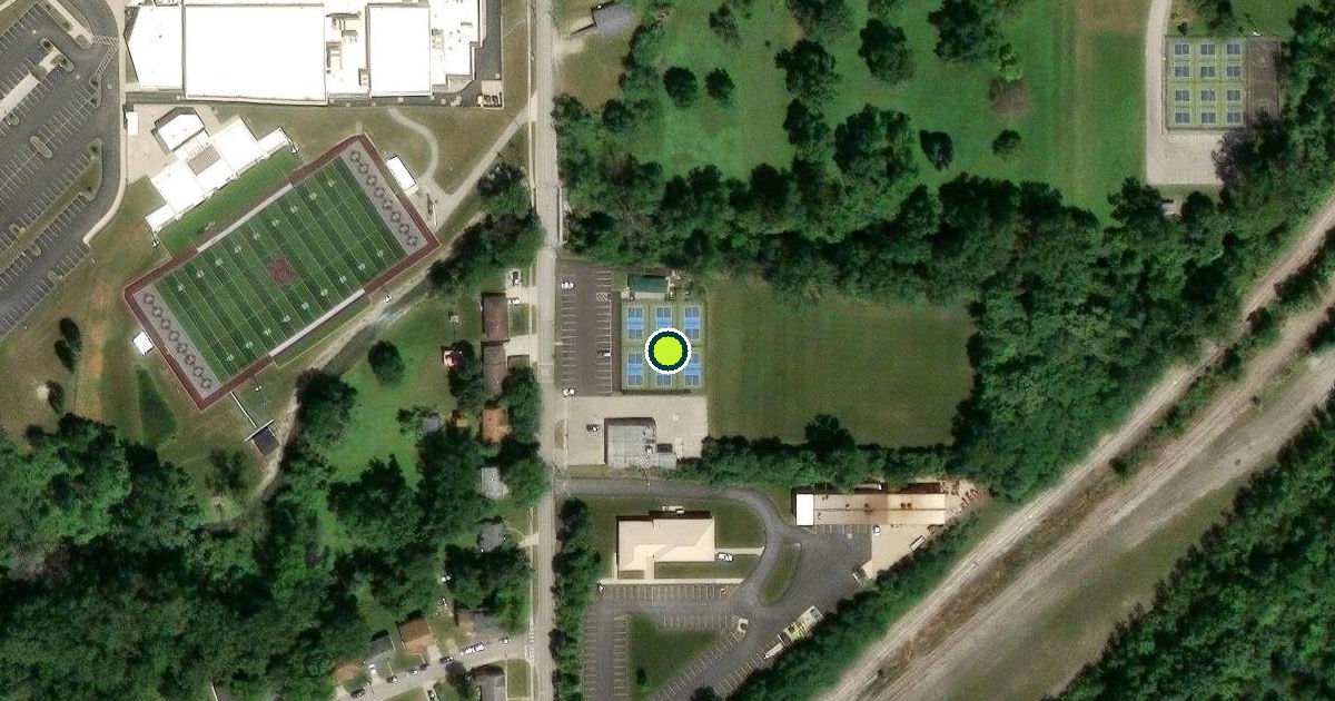 Satellite view of Rossford Pickleball Courts
