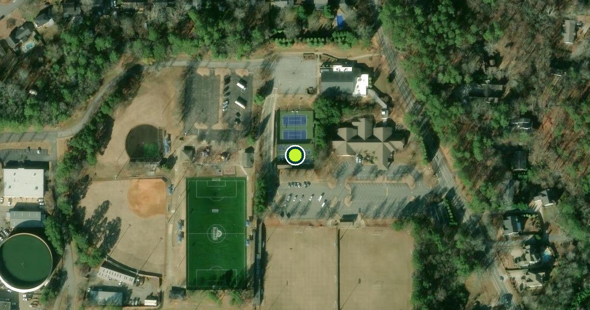 Satellite view of Roswell Pickleball Courts