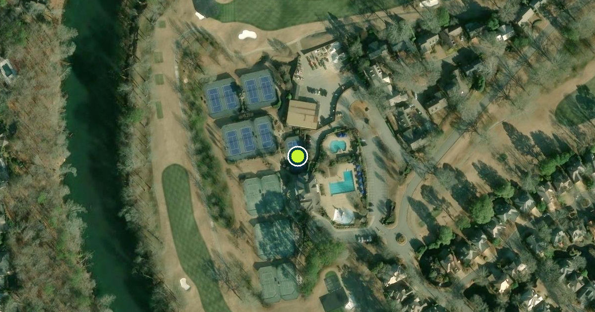 Satellite view of Roswell Pickleball Courts
