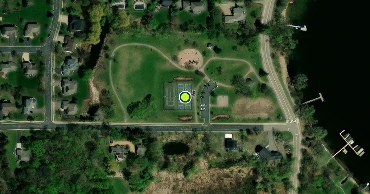 Satellite view of Roundhouse Park Pickleball Courts