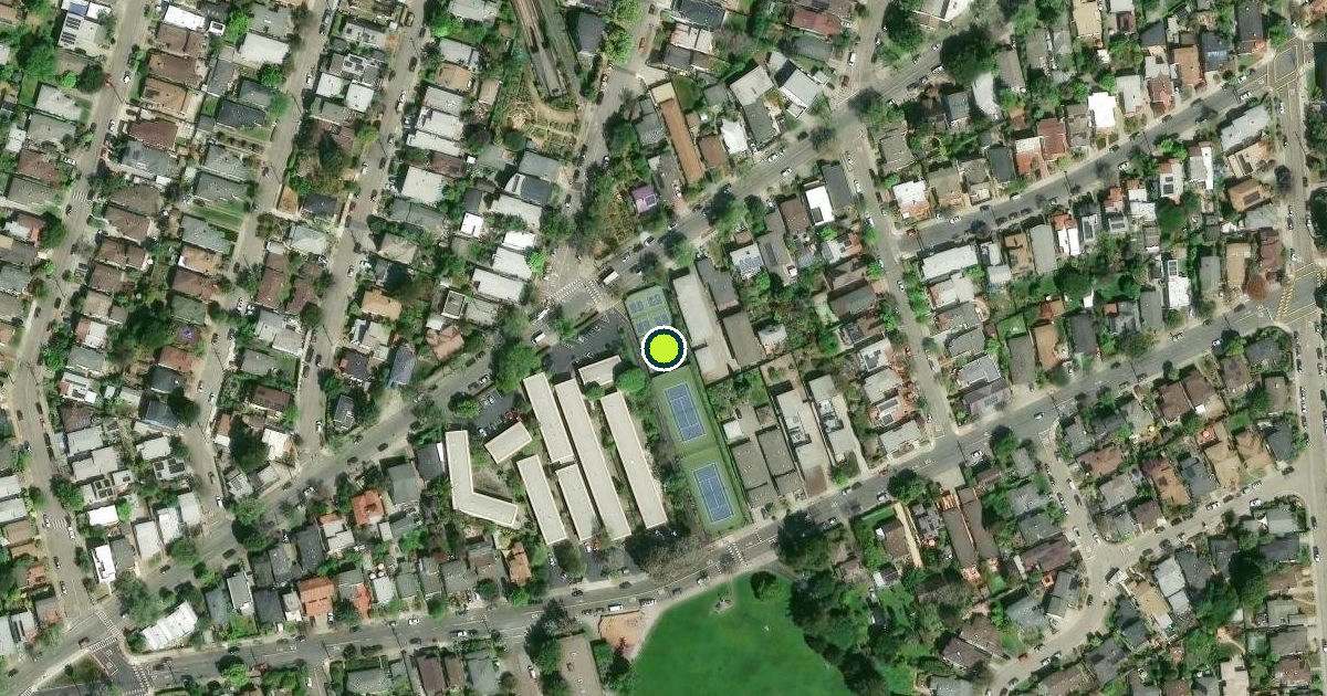 Satellite view of Roy E. Oakes Tennis Courts